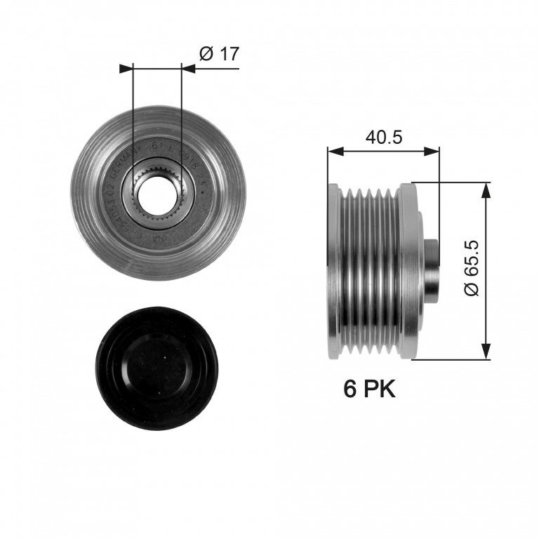 GATES Sistem roata libera, generator OAP7032 model FIAT DOBLO Autoutilitara/limuzina spatioasa (223_) 2001 2002 2003 2004 2005 2006 2007 2008 2009 2010 2011