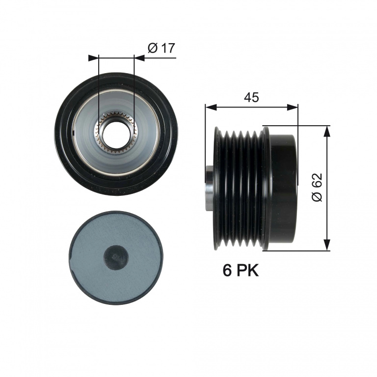 GATES Sistem roata libera, generator OAP7180 model KIA CERATO III limuzina (YD) 2014 2015 2016 2017 2018