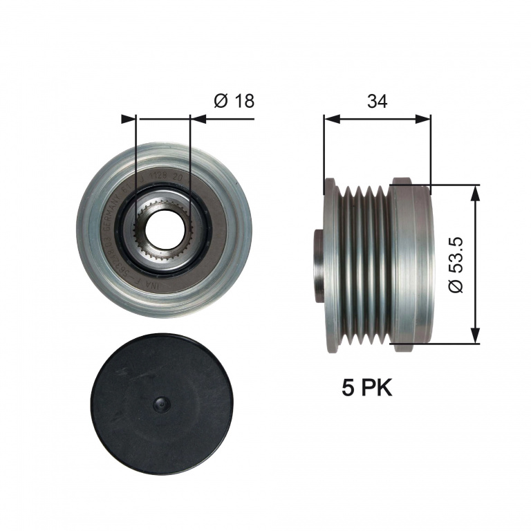 GATES Sistem roata libera, generator OAP7202 pentru masina OPEL CORSA E (X15) 2015 2016 2017 2018 2019 2020