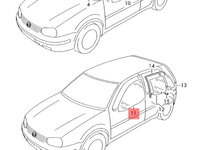 Geam dreapta fata Volkswagen Golf 4 (1J1) Hatchback 2001 OEM 1J4845202G