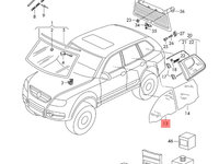 Geam dreapta fata Volkswagen Touareg (7LA) 2.5 TDI 2006 BAC OEM 7L0845202F