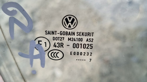 Geam dreapta fata VW GOLF 5 PLUS ,an fabricație:2007