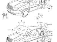 Geam dreapta spate Skoda Fabia (6Y2) Hatchback 1.2 6v BMD 2005 SKODA FABIA (6Y2) [ 1999 - 2008 ] OEM 6Y6845206