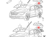 Geam dreapta spate Skoda Superb (3T) Combi 2010 2.0 TDI OEM 43R-000470