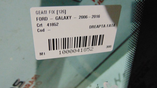 Geam fix dreapta fata Ford Galaxy din 2012