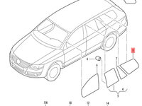 Geam fix stanga spate Volkswagen Golf 5 (1K5) Combi 2009 OEM 1K9845297E