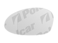 Geam oglinda Bmw Seria 1 (E81/E82/E87/E88), 09.2004-10.2009, Seria 3 (E46), Coupe/Cabrio model M3 03.2003-09.2006, Seria 3 E90/E91 11.2004-08.2008 , partea Stanga, culoare sticla crom, sticla asferica, cu incalzire,