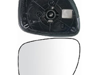 Geam oglinda exterioara cu suport fixare Mazda 5 (Cr19), 04.2005-05.2010, Cx-7 (Er), 01.2006-08.2012, Cx-9 (Tb), 05.2006-10.2012, partea Stanga, sticla convexa, geam cromat, Aftermarket
