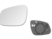Geam oglinda exterioara cu suport fixare Opel Karl, 06.2015-, Chevrolet Spark (M300), 2015-, Stanga, geam convex, cromat, View Max