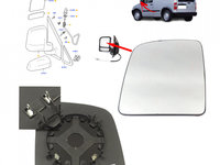 Geam oglinda exterioara FORD TRANSIT/TOURNEO CONNECT (C170), 05.2003-2009, partea stanga, incalzit, sticla convexa, geam cromat