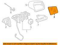 Geam oglinda incalzita (AUTO DIMMING) MERCEDES ML (W166) 11- / MERCEDES GL (X166) 12-15