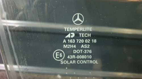 Geam usa dreapta fata Mercedes ML (W163) 270 CDI 2002