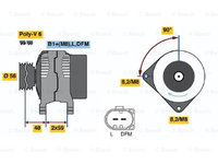 Generator / Alternator (0124325050 BOSCH) VW