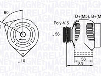Generator / Alternator (063341740010 MAGNETI MARELLI) Citroen,PEUGEOT