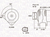 Generator / Alternator (063731541010 MAGNETI MARELLI) AUDI,SKODA,VW