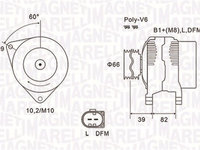 Generator / Alternator (063731588010 MAGNETI MARELLI) AUDI,VW