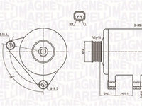 Generator / Alternator (063731674010 MAGNETI MARELLI) Citroen,FIAT,LANCIA,PEUGEOT,TOYOTA