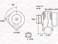 Generator / Alternator (063731827010 MAGNETI MARELLI) NISSAN,OPEL,RENAULT