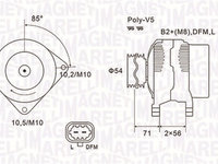 Generator / Alternator (063731960010 MAGNETI MARELLI) OPEL,VAUXHALL