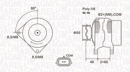 Generator / Alternator (063731974010 MAGNETI 