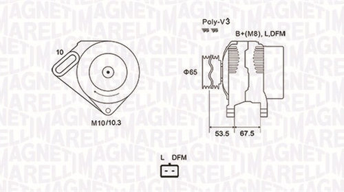Generator / Alternator (063731976010 MAGNETI 