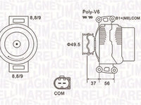 Generator / Alternator (063732038010 MAGNETI MARELLI) MERCEDES-BENZ