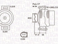 Generator / Alternator (063732108010 MAGNETI MARELLI) MERCEDES-BENZ