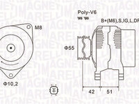 Generator / Alternator (063732126010 MAGNETI MARELLI) JEEP,TOYOTA
