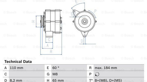Generator / Alternator (0986033160 BOSCH) AUD