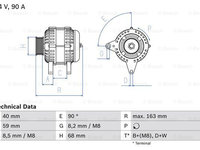 Generator / Alternator (0986040330 BOSCH) VW