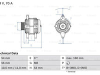 Generator / Alternator (0986041260 BOSCH) CHEVROLET,HOLDEN,OPEL,VAUXHALL