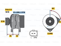 Generator / Alternator (0986042630 BOSCH) SKODA