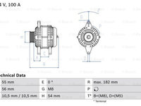 Generator / Alternator (0986042740 BOSCH) CHEVROLET,HOLDEN,OPEL,VAUXHALL