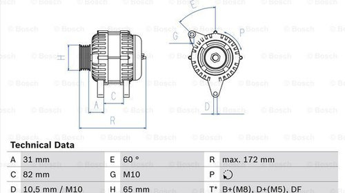 Generator / Alternator (0986044530 BOSCH) AUD