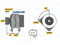 Generator / Alternator (0986047450 BOSCH) PORSCHE,VW