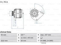Generator / Alternator (0986080490 BOSCH) FIAT,LANCIA