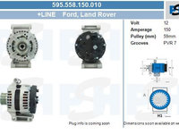 Generator Alternator 595 558 150 010 BV PSH pentru Ford Transit