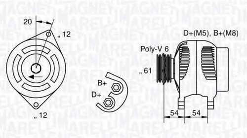 Generator / Alternator ALFA ROMEO 147 937 MAG