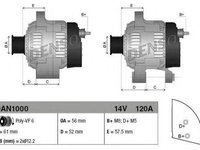 Generator / Alternator ALFA ROMEO 159 (939) (2005 - 2011) DENSO DAN1000 piesa NOUA