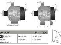 Generator / Alternator ALFA ROMEO 159 Sportwagon (939) (2006 - 2011) DENSO DAN1000 piesa NOUA