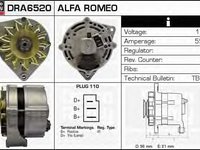 Generator / Alternator ALFA ROMEO 33 (905), ALFA ROMEO 33 (907A), ALFA ROMEO 33 Sportwagon (905A) - DELCO REMY DRA6520