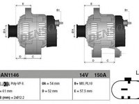 Generator / Alternator ALFA ROMEO GIULIETTA (940) (2010 - 2016) DENSO DAN1146 piesa NOUA