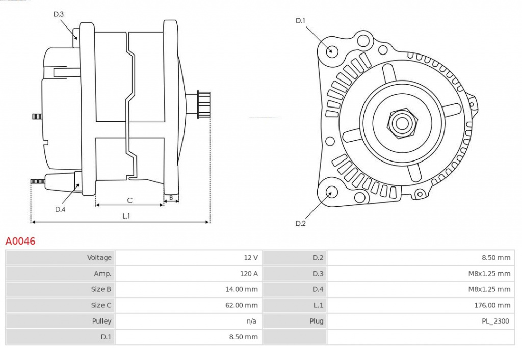 Generator / Alternator AS-PL A0046