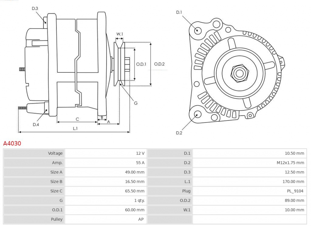 Generator / Alternator AS-PL A4030 la IV