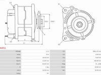 Generator / Alternator AUDI 80 8C B4 Producator AS-PL A4011