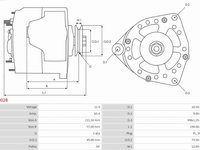 Generator / Alternator AUDI 80 IV (89, 89Q, 8A, B3) Sedan, 06.1986 - 10.1991 AS-PL A0028