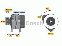 Generator / Alternator AUDI 90 (8C, B4), AUDI 80 Avant (8C, B4), AUDI 100 limuzina (4A, C4) - BOSCH 0 986 038 180