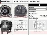 Generator / Alternator AUDI A3 (8L1) (1996 - 2003) DELCO REMY DRB1860