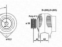 Generator / Alternator AUDI A6 (4B2, C5) (1997 - 2005) MAGNETI MARELLI 943355045010