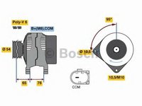 Generator / Alternator BMW Seria 1 (E87) (2003 - 2013) BOSCH 0 986 080 580 piesa NOUA